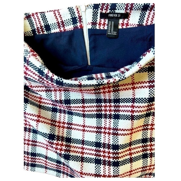 𝅺FOREVER 21 Chic & Classy Academia Tweed Mini Skort Skirt Shorts Size 26 Small - Picture 7 of 10